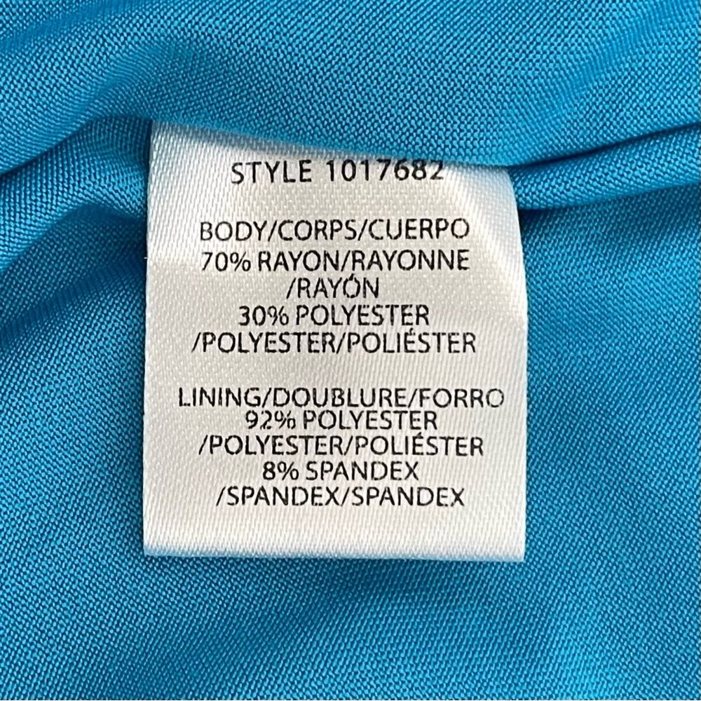 NWT Halston Ivanna Grecian Matte Jersey Aqua Turquoise Blue Formal Gown Dress - Picture 12 of 16